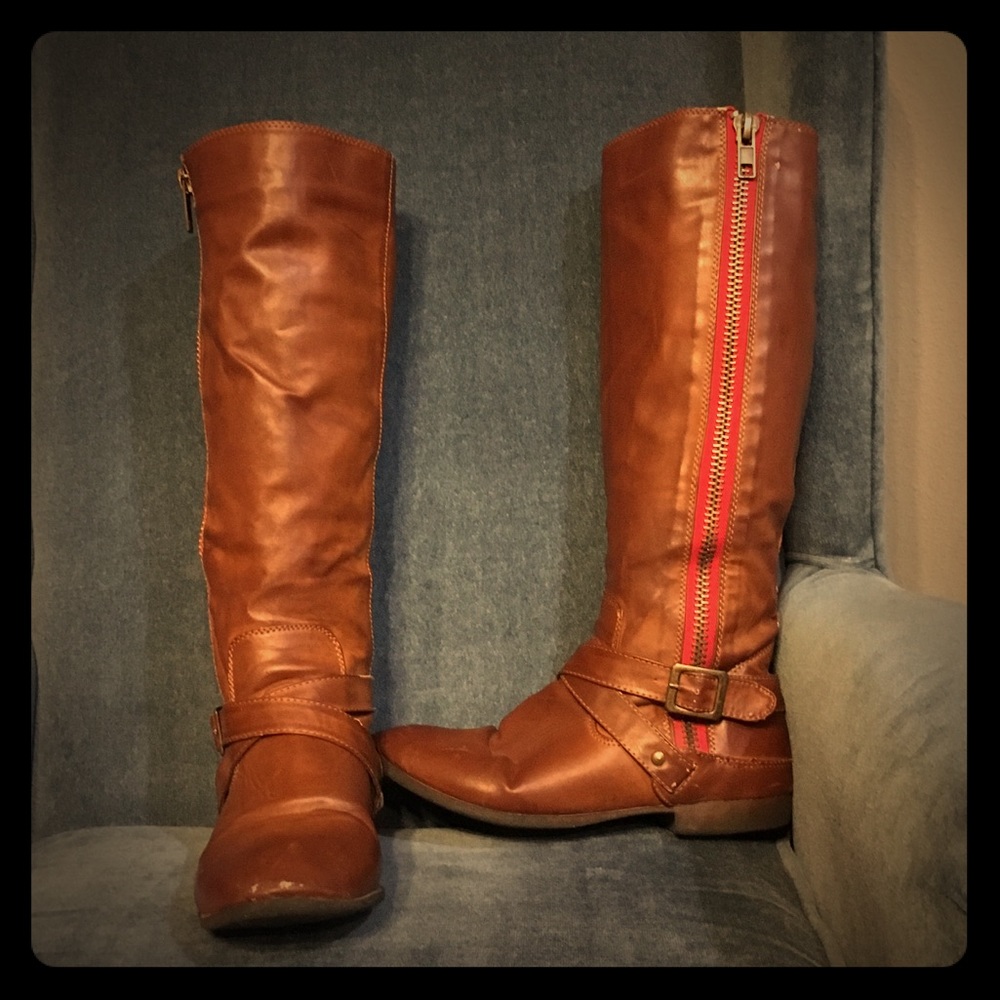 Knee high leather boots
